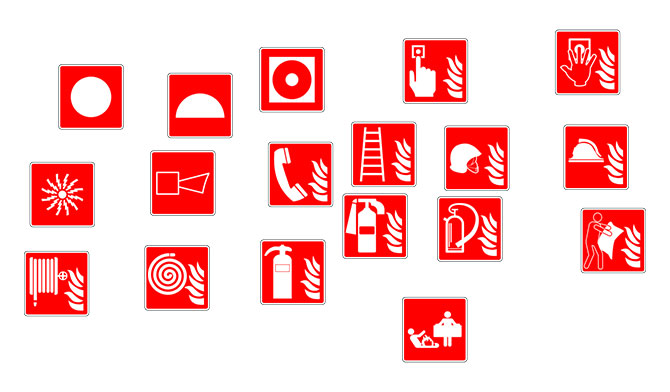 علائم راهنمای اعلام حریق